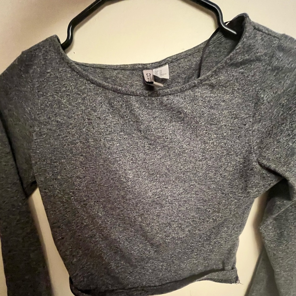 H&M XS dark grey long tee